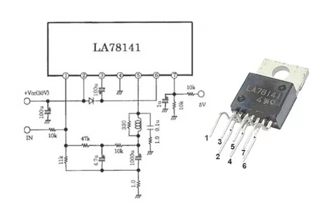 Persamaan IC Vertikal LA78141