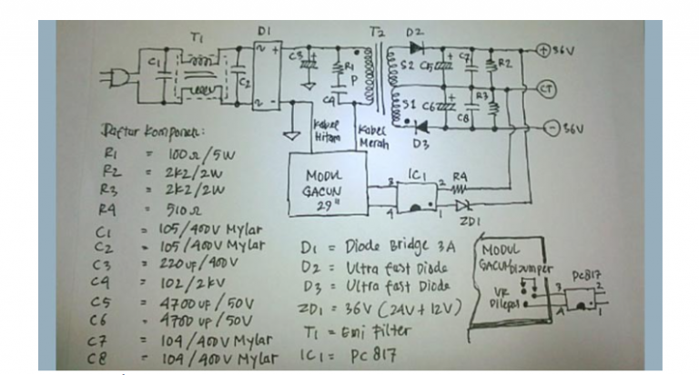 Skema SMPS Gacun : Lengkap dengan Cara Membuatnya