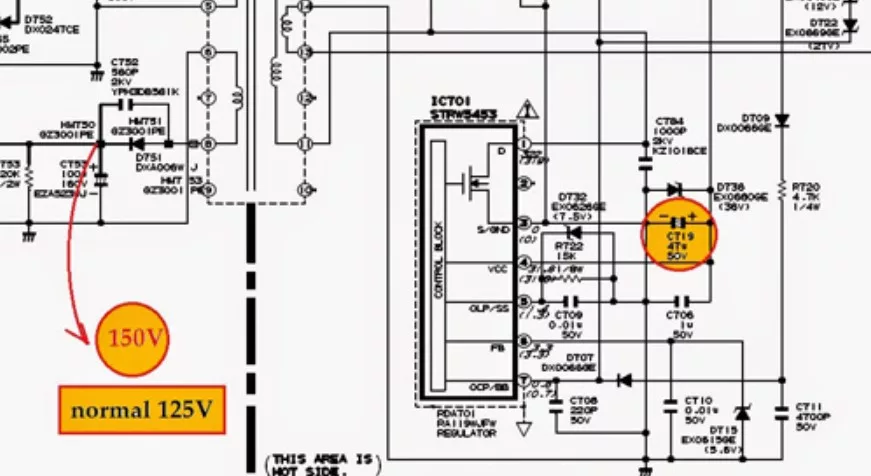 Skema Rangakian Regulator STR TV Sharp