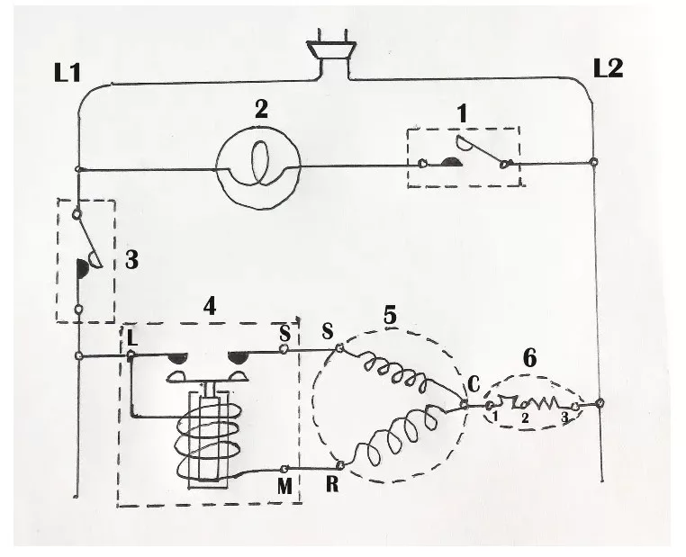 Skema Kelistrikan Kulkas 2 Pintu