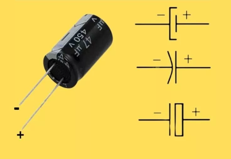 Gambar Simbol Kapasitor Elektrolit