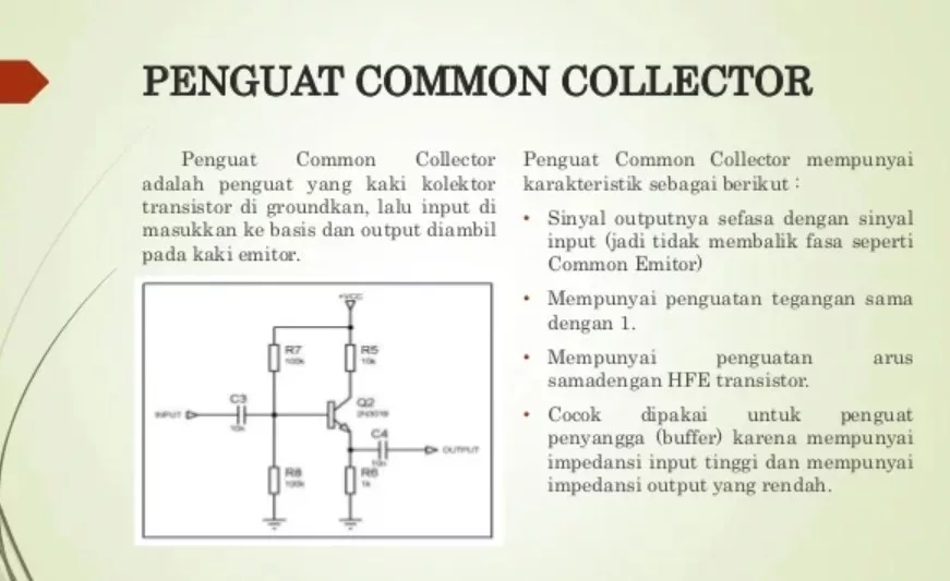 Transistor Sebagai Penguat Kolektor (Common Colector)