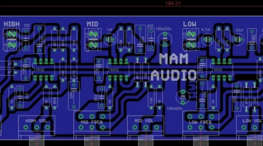 Rangkaian Crossover Aktif dengan IC LM833 Op-Amp