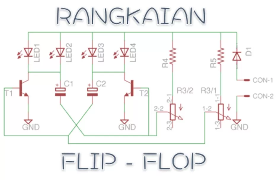 Rangkaian Lampu Flip Flop