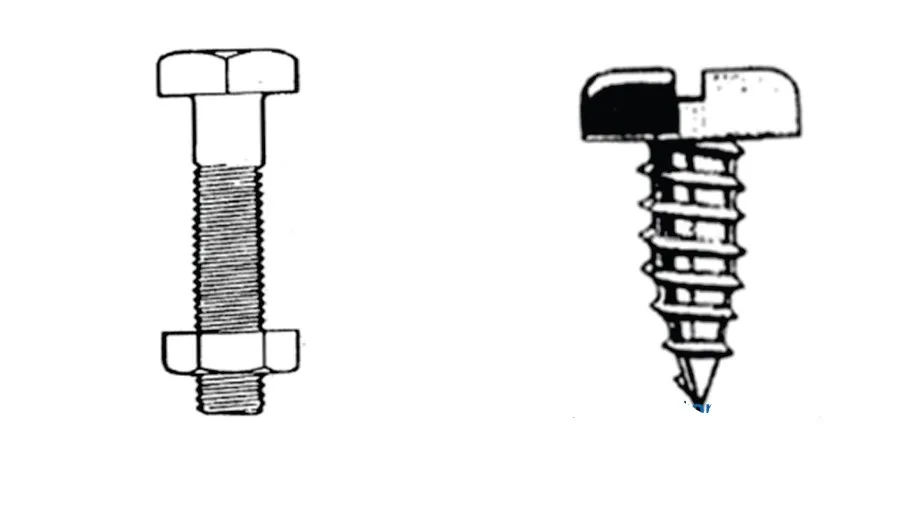 Perbedaan Baut dan Sekrup